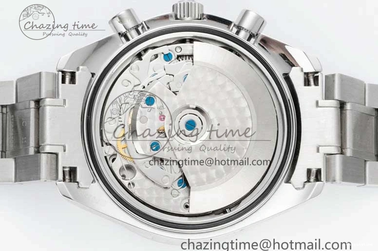 1222 UrbanChic Speedmaster Racing Master SS HKF Best Edition Blue Black Dial on SS Bracelet A 7808